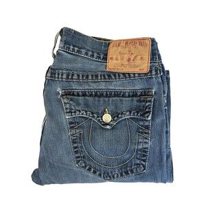 True Religion Billy Jeans Size 38 /USA / Y2K Bootcut Denim Big Stitch VTG 90s